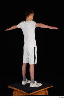  Johnny Reed dressed grey shorts sneakers sports standing t poses white t shirt whole body 0006.jpg